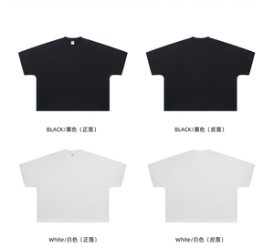 Màu rắn quá khổ nam và nữ t T-Shirts Trống Tùy Chỉnh 3D Puff in logo Mens nặng bông hip hop t hsirt - Product Image 6