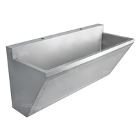 Évier de lavage commercial extérieur personnalisé en acier inoxydable 304 de 1200/1800x550mm, évier de lavage pour hôpital avec accessoires et robinet