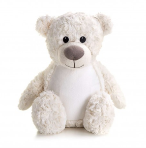 Orsacchiotto Personalizzabile OEM con Pancia Bianca per Sublimazione, Giocattolo in Peluche Bianco, Blu e Rosa per Bambini e Omaggi Aziendali, Basso MOQ - Product Image 1
