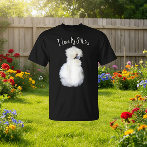 T-shirt I Love My Silkies Silkie Chicken Tee, unisex, girocollo, manica corta, stampa digitale, prodotto in Cina - Product Image 2
