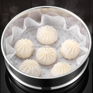 Boulette farcie <span class=keywords><strong>chignon</strong></span> Dim Sum pâtisserie maille tapis vapeur tissu 1 par Kit rond <span class=keywords><strong>Gel</strong></span> de silice 30*30cm Silicone feuille de cuisson tapis - Product Image 6