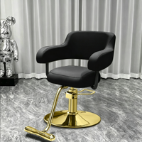 Chaise de salon de coiffure en métal au design simple et moderne, avec réglage en hauteur, rotation à 360 degrés et pompe hydraulique