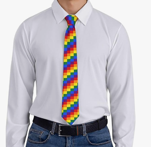 Corbata Intersexual (Diseño Phox) Arcoíris Lista para Usar Ajustable Pre-atada Corbata Homosexual <span class=keywords><strong>de</strong></span> Poliéster con Logotipo Cierre <span class=keywords><strong>de</strong></span> Cremallera Tipo Seda - Product Image 2