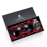 Coffret Cadeau Affaires Montre et Lunettes de Soleil pour Homme – Design Métallique Moderne et Simple, Protection Solaire, Deux Pièces – Stock Usine, Vente en Gros