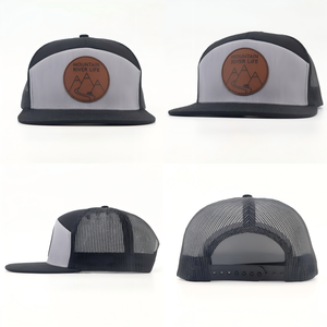 Casquettes classiques de haute qualité, 7 panneaux, en coton et maille, casquette de sport 168, logo personnalisé en cuir, casquettes snapback, casquettes trucker - Product Image 2
