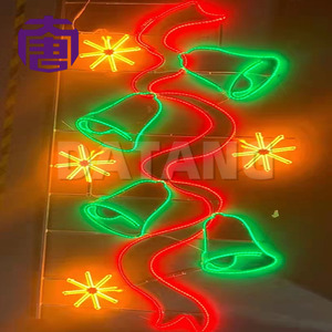ไฟประดับตกแต่งถนนคริสต์มาสแบบ LED 2 มิติ สำหรับเสาไฟ ตกแต่งวันหยุด ถนนเชิงพาณิชย์ สวนสาธารณะ และจัดแสดงภูมิทัศน์กลางแจ้ง - Product Image 4
