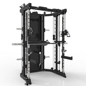 POWERMAN FITNESS Nouveauté : Rack de <span class=keywords><strong>musculation</strong></span> Smith commercial en acier structurel robuste noir pour squats et entraînement de force - Product Image 3