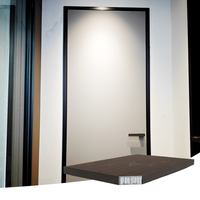 Panneau de plafond en aluminium alvéolaire noir mat minimaliste pour porte intérieure, fabriqué à Foshan, taille personnalisée, qualité mobilier