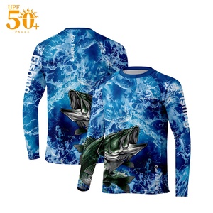 Mới Nhất Thiết Kế 2024 Chất Lượng Cao Giá Rẻ Thăng Hoa Áo Sơ Mi Upf50 + Trọng Lượng Nhẹ Cá Mặc Biểu Tượng Tùy Chỉnh Dài Tay Áo Người Đàn Ông Của T Áo Sơ Mi - Product Image 4