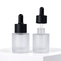 Flacon cosmétique en verre dépoli 30ml-150ml avec pompe pulvérisatrice et compte-gouttes pour sérum et mascara