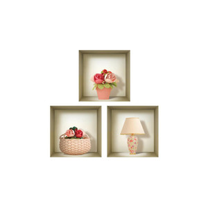 Set di tre Leo finta nicchia 3D Peel and Stick decalcomanie da parete HMS Design per decorazioni uniche per la casa - Product Image 6