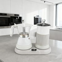 Nouvelle conception de machine à café expresso colorée et ensemble de mousseur à lait, machine à café, mousseur à lait électrique