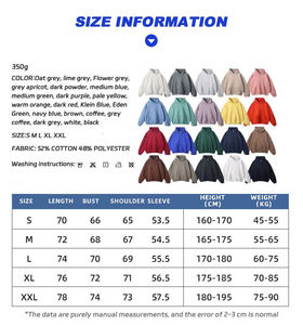 高品质男士连帽衫运动衫男女通用超大号套头连帽衫定制徽标空白厚重男士定制棉质连帽衫 - Product Image 3