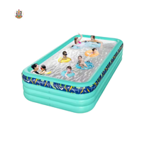 Piscine Gonflable Verte d'Été 4 Couches, Vente en Gros d'Usine, pour Enfants, 4,9/5,9/6,8/9,8/10/12,7/14/15 PI