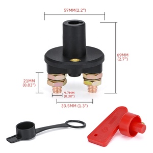 Interrupteur d'alimentation de <span class=keywords><strong>batterie</strong></span> de voiture, disjoncteur d'isolateur de déconnexion interrupteur de coupure principal interrupteur rotatif isolé porte-clés de camion - Product Image 4