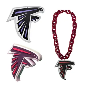 Custom 3D foam NFL fans chain necklace Buffalo Bills Miami Dolphins New England Patriots New York Jets Baltimore Ravens