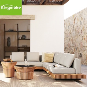 High-End Tuinlounge Luxe Tuinmeubilair Sectioneel Massief Terrasmeubilair Houten Teakhouten Bankstel Buiten Conversatiesets - Product Image 6