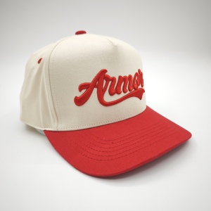 Casquette de baseball unisexe en coton brodée 3D avec lettres grand format bicolores en forme de A, personnalisable en gros - Product Image 5