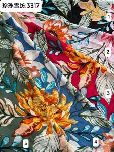 Thời Trang Hoa 100% Polyester Cao Cấp Ngọc Trai Voan In Chất Liệu Với Giá Rẻ Giá - Product Image 3