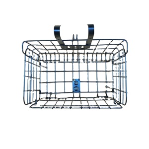 La <span class=keywords><strong>suspension</strong></span> de guidon <span class=keywords><strong>en</strong></span> fil d'acier de haute qualité permet un démontage facile Panier pliant à ouverture libre Panier de vélo - Product Image 3