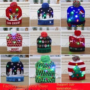 Christmas <b>Hat</b> Xmas LED Light up Beanie Knit <b>Hats</b> Winter Snow <b>Hats</b> Cap Christmas <b>Party</b> Favors <b>for</b> Adults and <b>Kids</b> - Product Image 2
