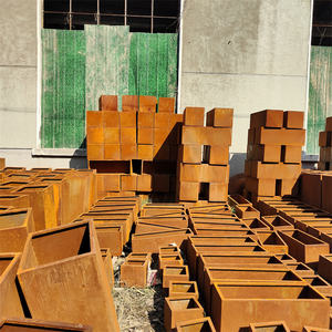 Fioriera Rettangolare da Giardino Personalizzata in Acciaio Corten Effetto Ruggine per Esterni - Product Image 3