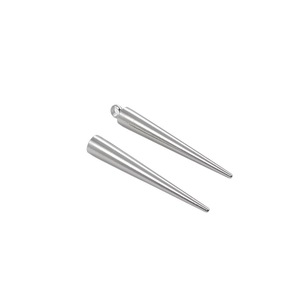 Stainless Steel <b>Long</b> Cone Pendant Spike Charm For DIY Jewelry Accessories Unisex Fashion Hip Hop <b>Necklace</b> Charms - Product Image 4