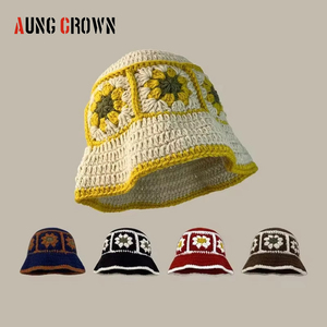 Bán Buôn Ngọt Ngào Hoa Crochet Tay Đan Crochet Beanie Xô <span class=keywords><strong>Hat</strong></span> Cổ Điển Hoa Cotton Tay Dệt Kim Hollow Ngư Dân Của <span class=keywords><strong>Hat</strong></span> - Product Image 3