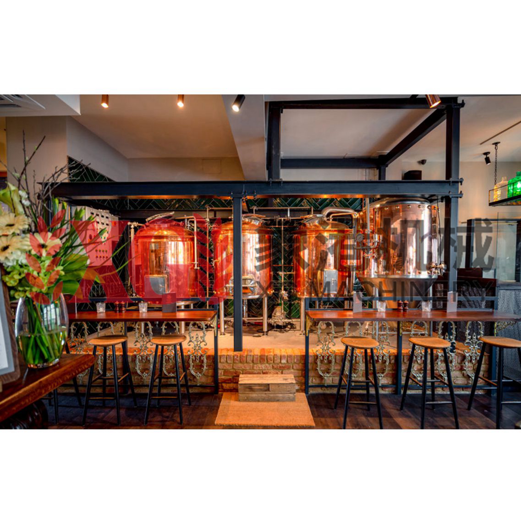 Зеркальный паровой нагреватель 600 л, 6HL, SUS304, 2 резервуара, пивоварня, пивоварня