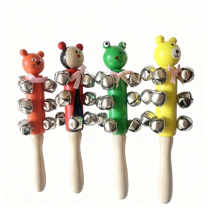 กระดิ่งไม้การ์ตูนขายส่ง สำหรับการศึกษาปฐมวัยและการเรียนรู้ดนตรี - Product Image 1