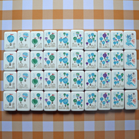 Tuiles de Mahjong américaines personnalisées modernes en acrylique à sept couches, orange, bleu marine, rouge, Walk with Me
