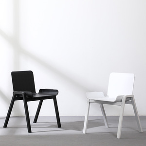 Nordic Minimalist Modern Dining Chair Solid Wood <b>Backrest</b> Chair For Dining Office Leisure Meeting Reception Adult Use - Product Image 4