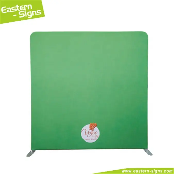 Taşınabilir düz alüminyum germe kumaş ticaret fuarı moda yeşil ekran zemin standı ile