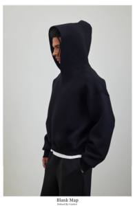 Sweat-shirt à capuche unisexe ample en tissu Air-layer 420g respirant, manches classiques, style Cleanfit - Product Image 2