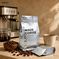 Sacs d'emballage plastique personnalisés, sacs à café avec logo personnalisé, pochettes à valve en aluminium pour torréfacteurs de café