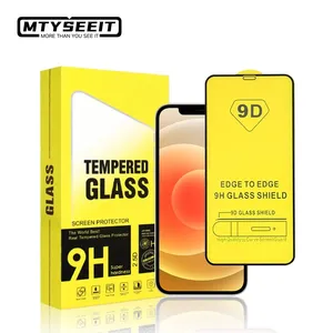 Wholesales protector de pantalla para celular HD Clear Tempered glass mobile 9D 21D Screen Protector for iphone 13 14 15