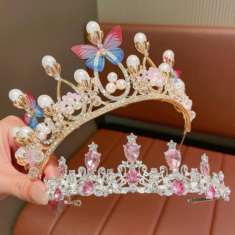 Couronne De Mariée Baroque Strass Cristal - Diadème Mariage Vintage Reine Alliage, Tiara Cheveux 16cm