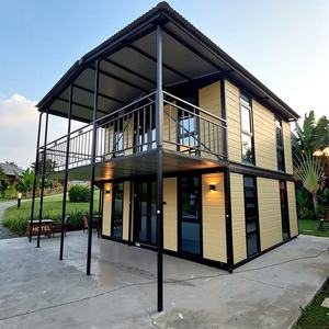 Maison préfabriquée économique à 2 étages, solide, moderne, extensible, petite maison préfabriquée pour logement temporaire - Product Image 1