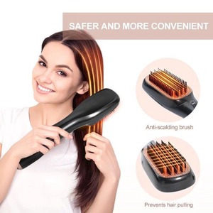 Professional Portable Hair Dryer Brush 3 in 1 Hair Straightener Brush Rotating Temp <b>Control</b> Brush <b>Wireless</b> Straight Hair Comb - Product Image 4