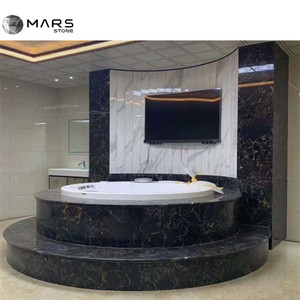 Atene Portoro Nero Nero di Marmo Con Oro/Oro Vena Pavimenti In Marmo Piastrelle di Rivestimento Della Parete Nero Lucido Piastrelle di Marmo - Product Image 6