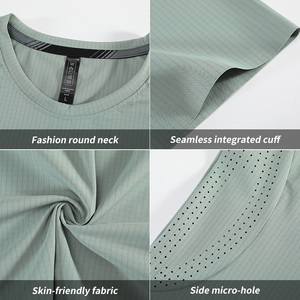 Magliette da Allenamento per Uomo, T-Shirt Sportive Traspiranti, Maglia Personalizzata Senza Cuciture per Corsa e Palestra - Product Image 6