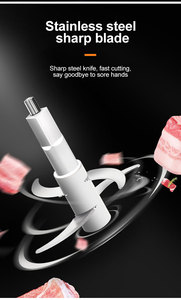 <span class=keywords><strong>Picadora</strong></span> de carne eléctrica <span class=keywords><strong>SOKANY</strong></span> de 300W para uso doméstico, <span class=keywords><strong>picadora</strong></span> de carne eléctrica de acero inoxidable completamente automática - Product Image 4