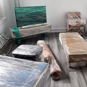 Stretch <b>Wrap</b> Stretch Film, Industrial Strength Clear <b>Plastic</b> <b>Wrap</b> with Handles for Pallet Wrapping Shipping Moving - Product Image 6