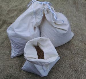 Bolsa de Muselina de Algodón Personalizable al por Mayor para Envasar Alimentos Secos o Frijoles Redondos, con Cordón Incluido - Product Image 2