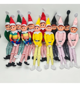 6 Farben Weihnachtself 'Schlecht Gezogene' Plüschtier Neuheit Lang Biegsamer Frecher Junge Weihnachtselfe Puppe 40*8cm - Product Image 1
