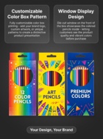 Crayons de couleur 12 couleurs, corps hexagonal en bois, peinture brillante, non toxiques pour enfants, pour colorier, dessiner, esquisser, fournitures scolaires