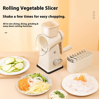 OEM 4-in-1 multifunctionele groentesnijder, -schaaf, -hakselaar voor aardappelen, wortelen, kaas en groenten, keukenrol-gadget
