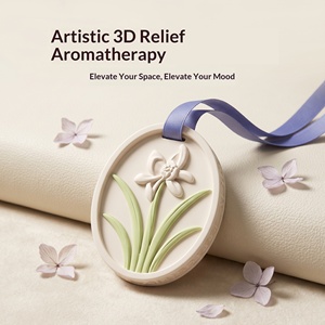Art Relief Flower Plaster Scented Hanging Ornament <b>Long</b> Lasting Fragrance Slice For <b>Wardrobe</b> Car Home Decor - Product Image 4