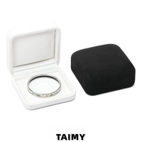 Boîte à bijoux portable de luxe avec dessus arqué, personnalisable avec logo, pour bracelets, présentoir de bijoux, boîte cadeau de haute qualité, vente en gros