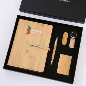 Set de Regalo Personalizado con Impresión Digital, Logotipo, Memoria USB, Libreta y Llavero - Productos Promocionales Ecológicos para Regalos Corporativos - Product Image 2